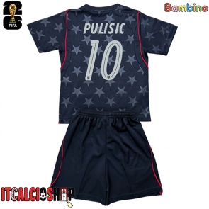 Stati Uniti Christian Pulisic #10 Seconda Maglia Bambino Mondiali 2026 Manica Corta (+ Pantaloni corti)
